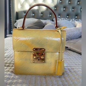 Louis Vuitton Vernis Spring Street Golden Yellow Satchel